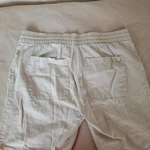 Old Navy Women's Mid-Rise Linen-Blend Cropped Pants - M - Picture 5 of 7